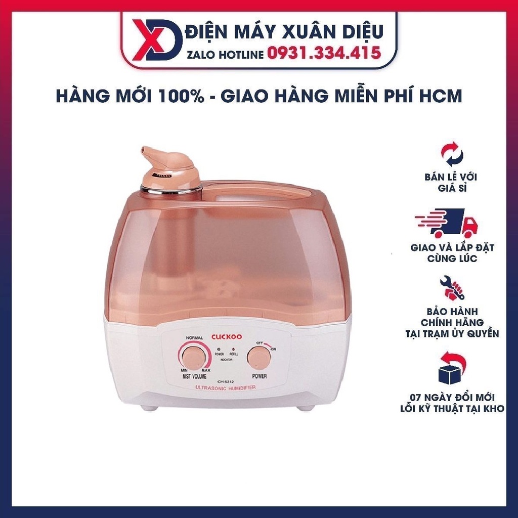 Máy tạo độ ẩm Cuckoo CH-5312 ,Công suất35W, Khử mùi và diệt khuẩn, cân bằng độ ẩm
