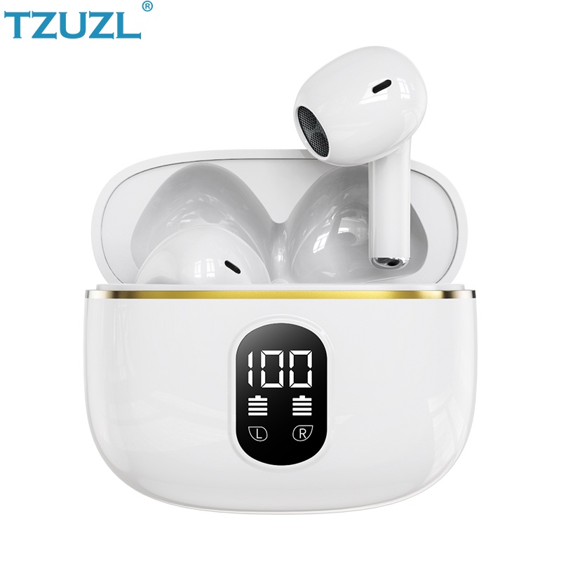 Tai nghe nhét tai không dây TZUZL bluetooth 5.3 TWS hộp sạc có đèn LED hiển thị tiện lợi