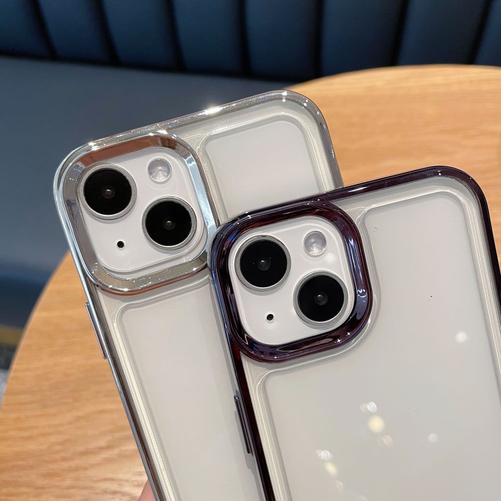 Ốp Điện Thoại TPU Mềm Trong Suốt Mạ Điện Nhiều Màu Sang Trọng Cho IPhone 14 13 12 11 Pro Max XS XR 8 7 Plus