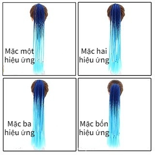Tóc giả MISS FANCY kiểu đuôi ngaujw tết bìm nhiều màu 60cm thời trang cá tính cho nữ