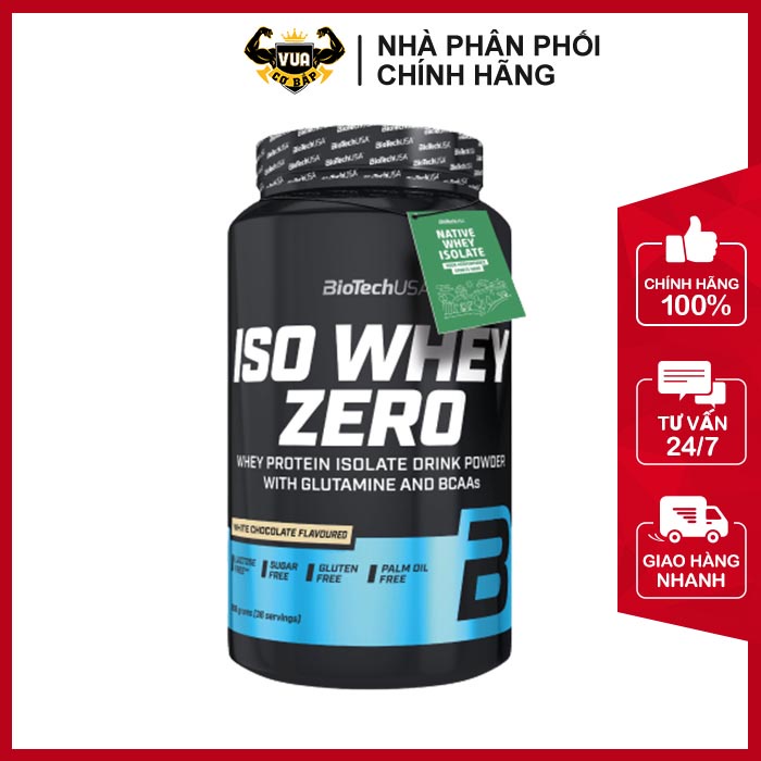 Sữa Tăng Cơ ISO WHEY ZERO BiotechUSA 908g