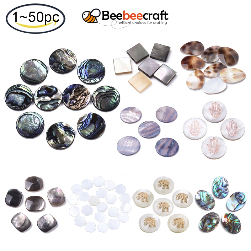 1-50 Viên Ngọc Cabochon Tự Nhiên Hình Tròn Nhiều Màu Sắc Kích Thước 20x3mm