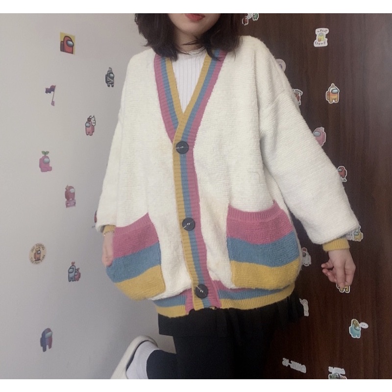 Áo cardigan len thừng 2hand tuyển chọn [3]