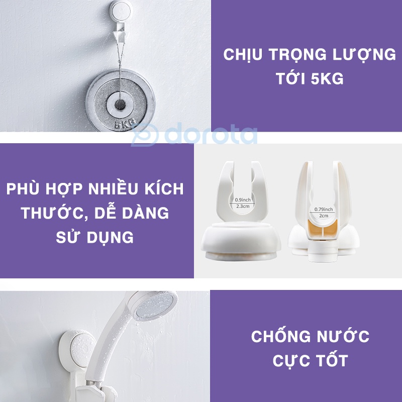 Giá đỡ vòi hoa sen cao cấp DOROTA chống nước độ bền cao dùng cho nhà tắm móc treo vòi xịt nhà vệ sinh chống nước AW619