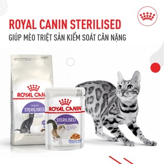 [pettohouse gò vấp] thức ăn ướt, sốt thịt, pa tê cho mèo triệt sản Royal Canin Sterilised Gravy 85g sản xuất tại pháp