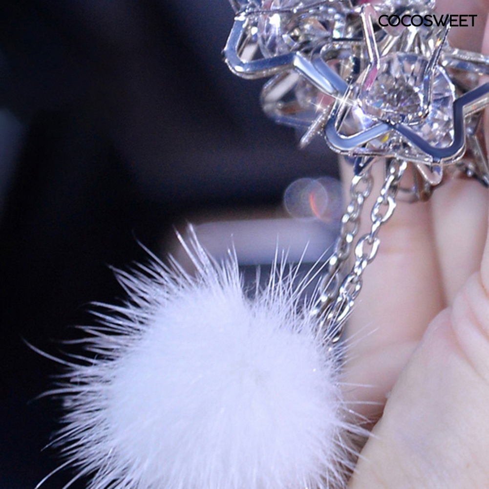 Phụ Kiện Treo Trang Trí Nội Thất Xe Hơi Hình Thiên Nga Đính Pha Lê Giả