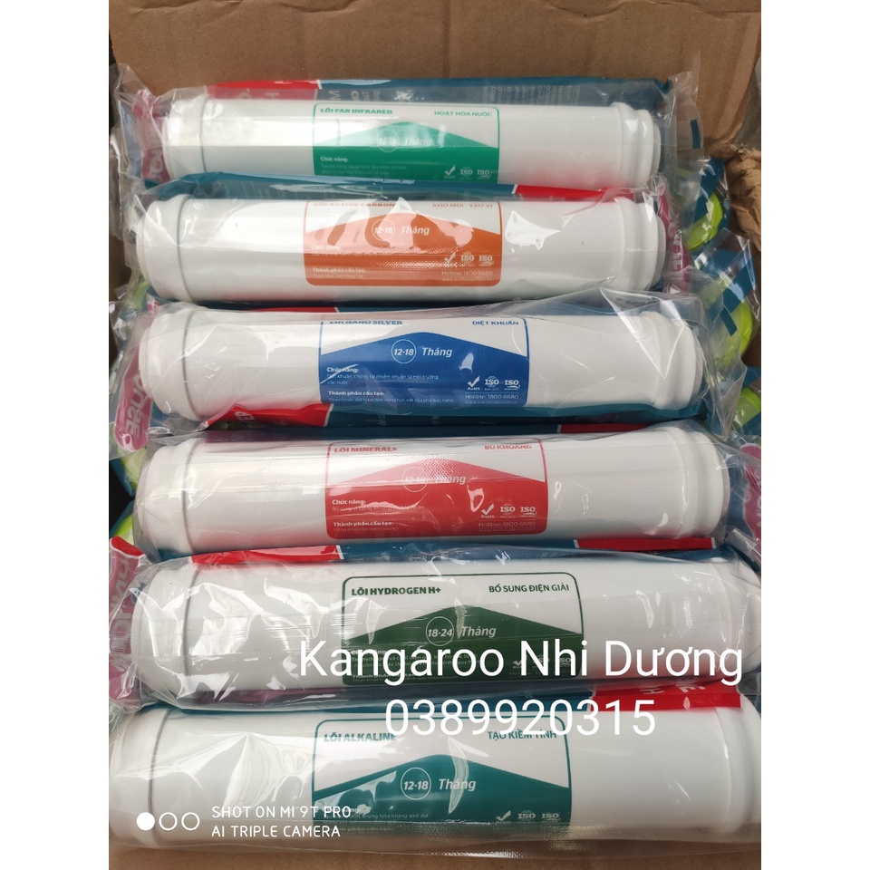 Combo 6 lõi lọc 5678910 tạo khoáng Sunhouse chính hãng