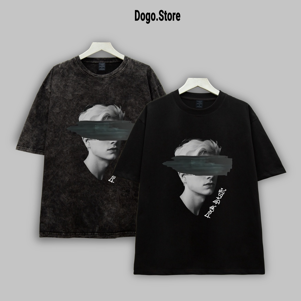 Áo thun Trai Bịt Mắt Dogo Store , Áo thun unisex nam nữ form rộng oversize chất liệu 100% Cotton
