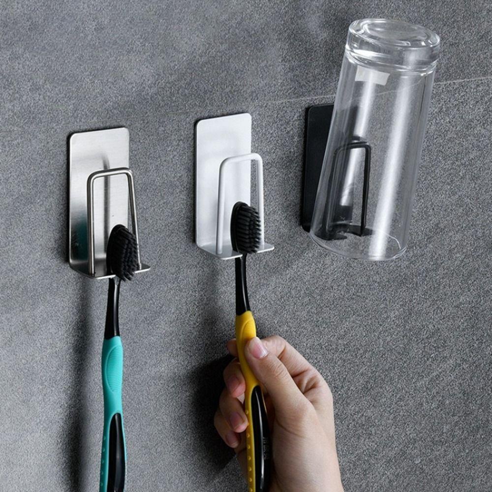 Giá Đỡ Bàn Chải Đánh Răng Inox 304 Dán Tường Đa Năng Chống Thấm Nước