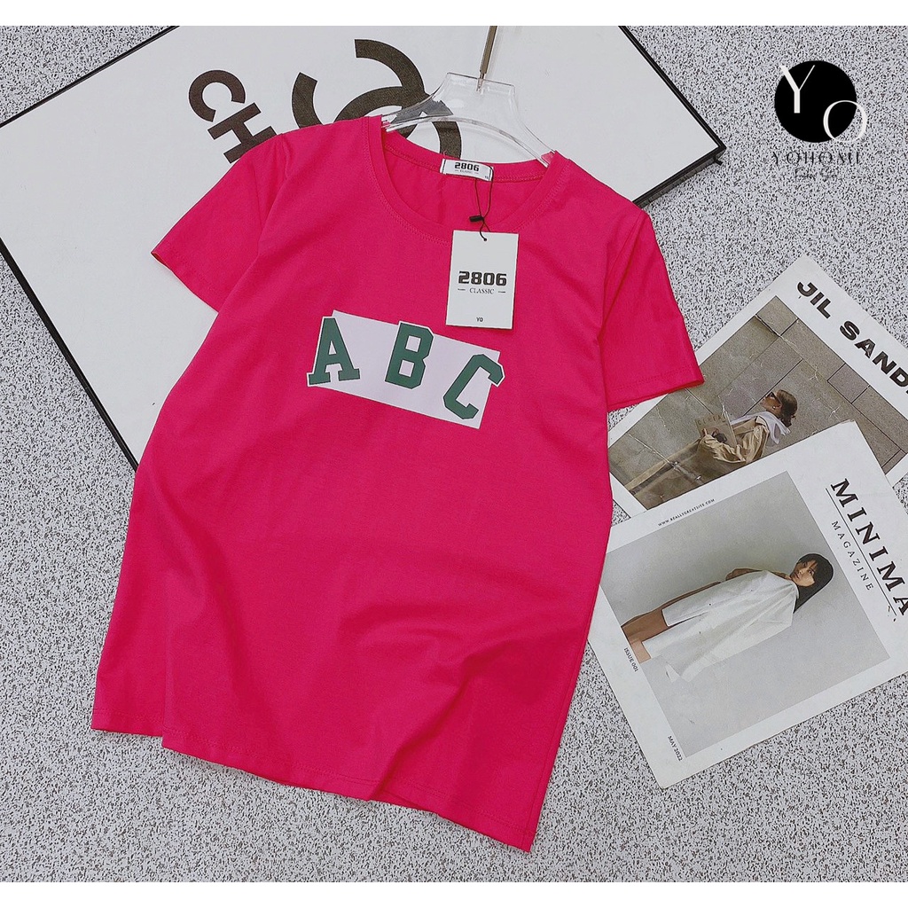 Áo thun thái nữ from vừa cổ tròn chất thun cotton thái mịn, mát, co dãn tốt, nhiều màu bao đẹp YOHOMI mã ABC