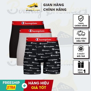 Combo 3 quần boxer champion men's comfort "black/navy/grey" rn15763 - hàng chính hãng - bounty sneakers