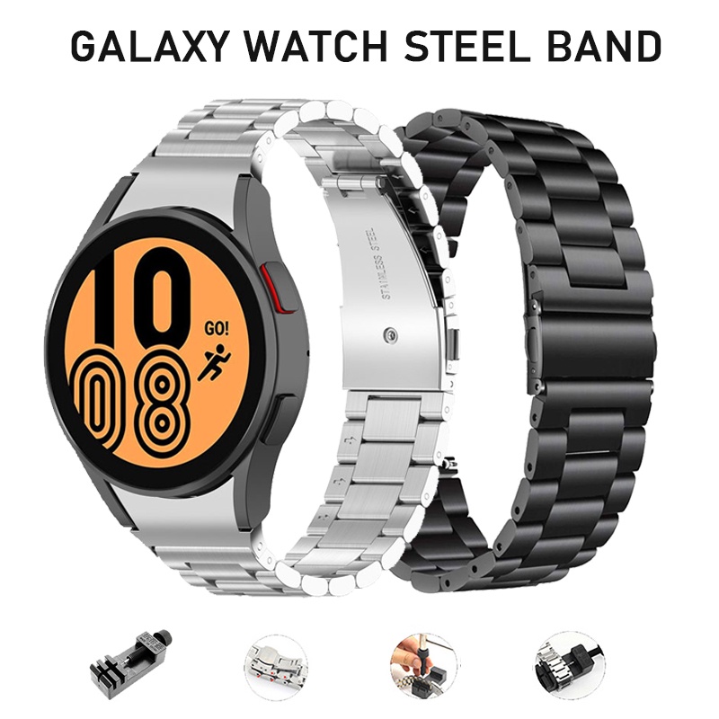 Dây Đeo Thép 18mm 22mm 20mm 20mm 24mm 24mm Cho Đồng Hồ Samsung Galaxy Watch 3 4 5 Pro 40mm 44mm 42mm 46mm Active2 Xiaomi Amazfit BIP GTR 2