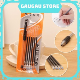 Bút bi nước mực đen 0.5mm viết đẹp đều nét tặng kèm 6 ruột bút