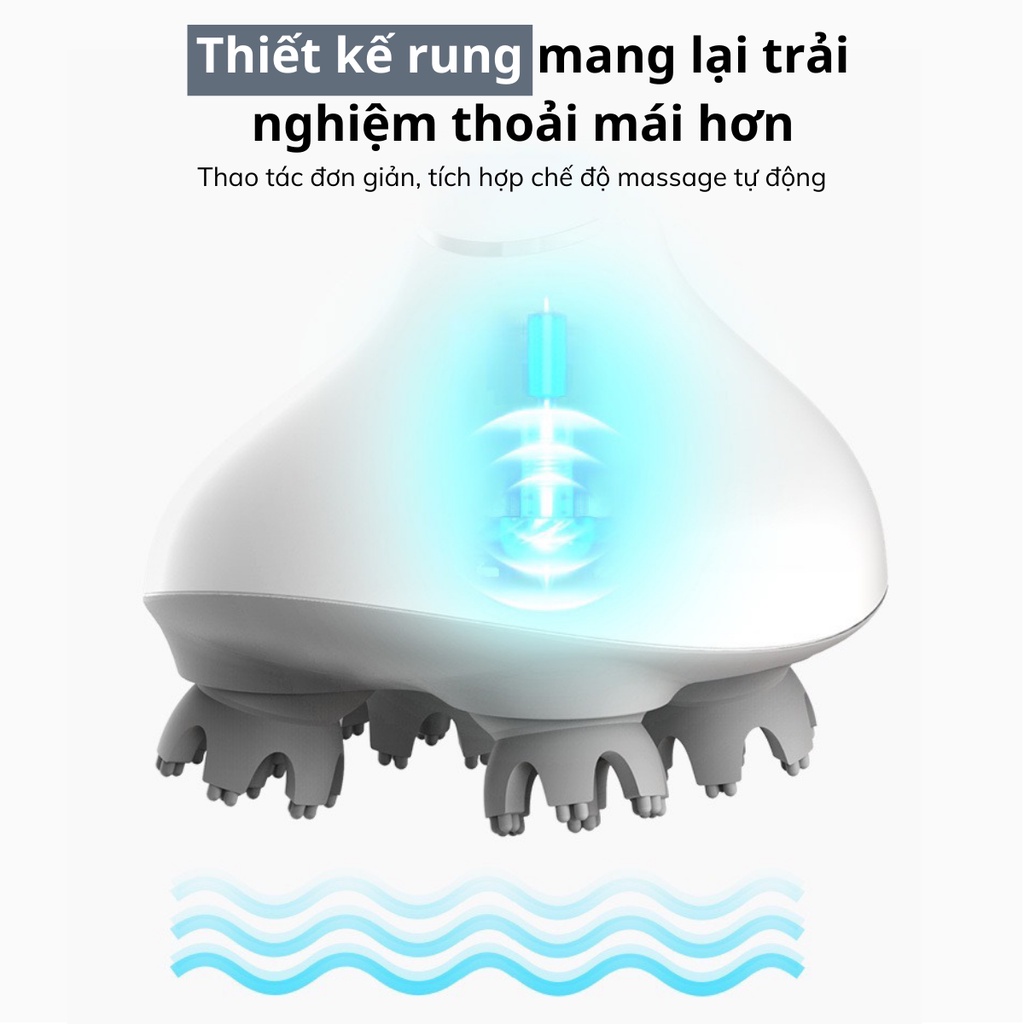 Máy Massage Đầu, Cổ, Mặt, Toàn Thân Mini Đa Năng NANOMAX K101, Rung và Xoa Bóp Đầu Giải Toả Căng Thẳng, Mệt Mỏi