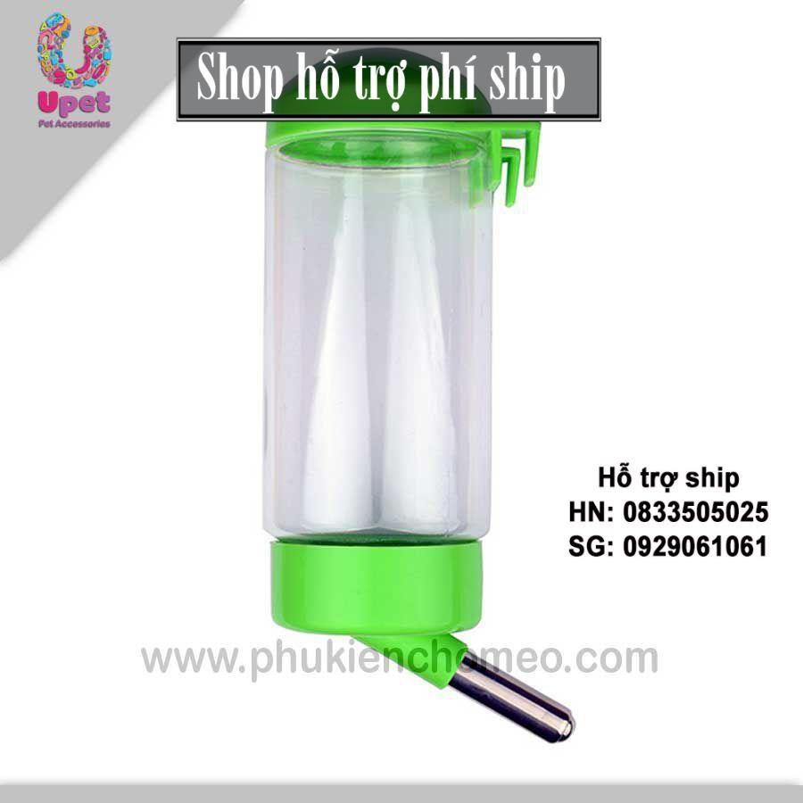 Hỗ trợ Ship- BÌNH TREO CHUỒNG 400ml) bình uống nước tự động chó mèo