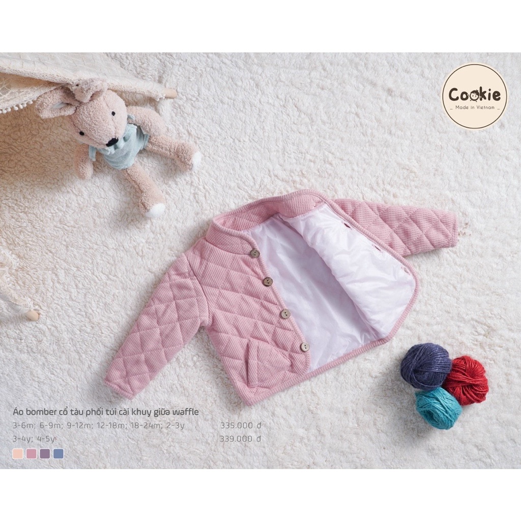 Cookie Áo khoác nỉ chần bông cho bé