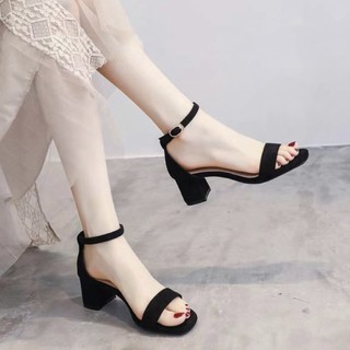 Giày cao gót 5cm 7cm quai ngang bít gót (có ảnh thật)