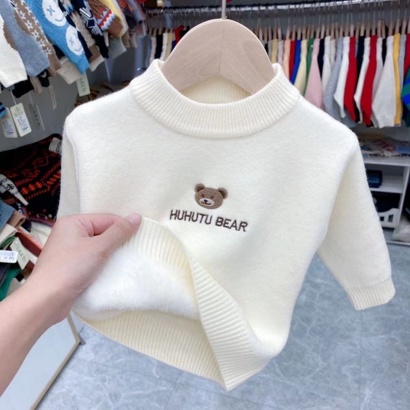Áo Sweater Cổ Cao Thiết Kế Dày Dặn Thiết Kế Mới Thời Trang Mùa Thu Đông Dành Cho Bé