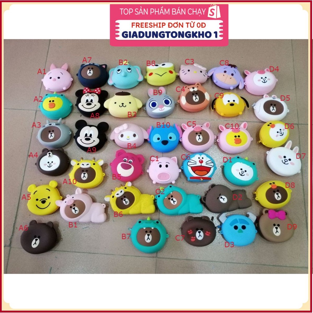 PVN12144 Túi hoạt hình gấu icon sillicon T2 Giá Rẻ