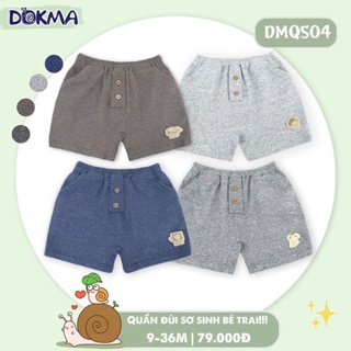 2023Quần short cotton bé trai Dokma 9-36M mã DMQ504