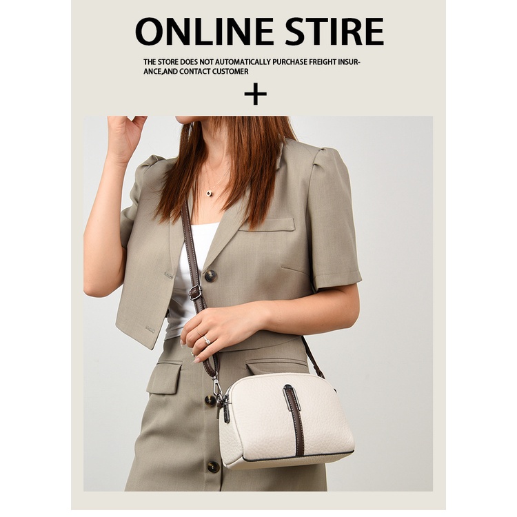 Túi Xách Da Bò Thật Hai Lớp Thời Trang Mới 2023 Dễ Phối Đồ Cho Phụ Nữ Trung Niên