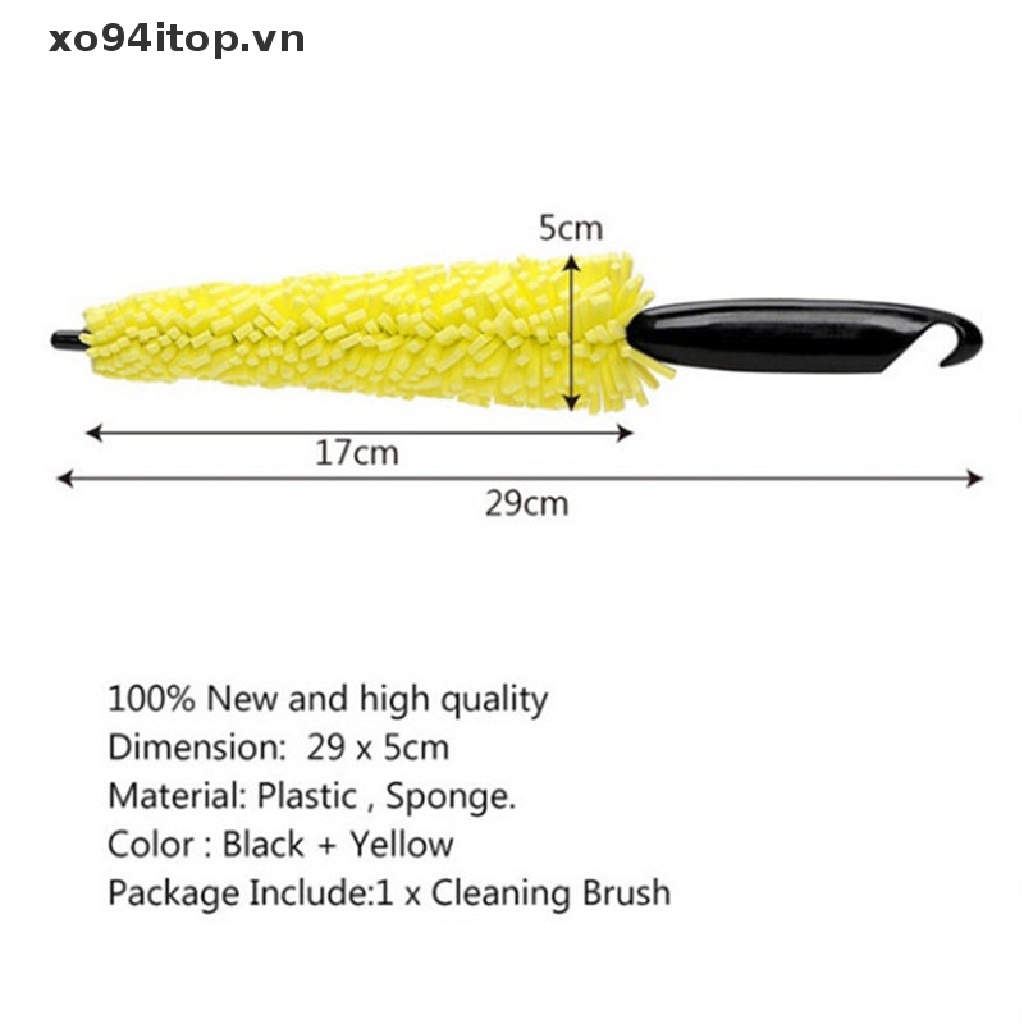 Cọ Vệ Sinh Bánh Xe Hơi Có Tay Cầm Bằng Nhựa Tiện Dụng