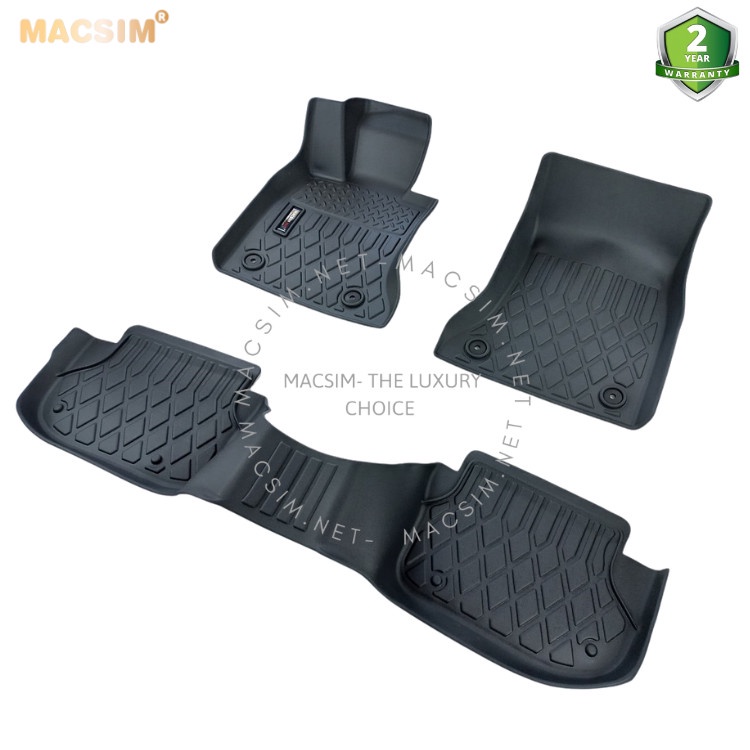 Thảm lót sàn xe ô tô VinFast Lux A Nhãn hiệu Macsim chất liệu nhựa TPE cao cấp màu đen