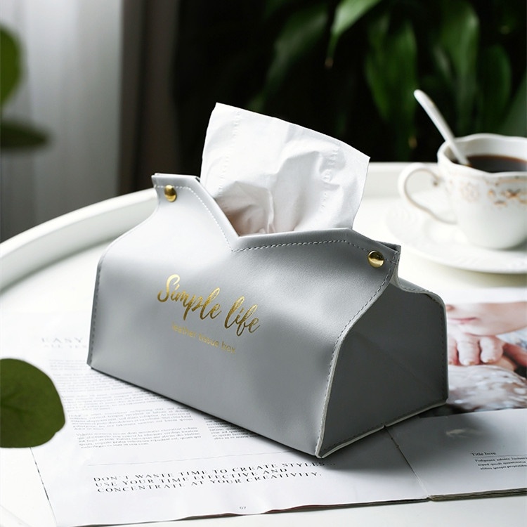 Hộp Đựng Khăn Giấy Bằng Da Phong Cách Bắc Âu Độc Đáo Trang Trí Nhà Cửa