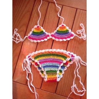(hàng sẵn ) Đồ bơi-bikini len xinh cho bé gái