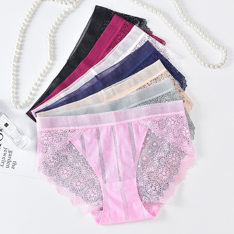 AOWEINISI Quần lót ren eo thấp nữ M-XL Kích thước