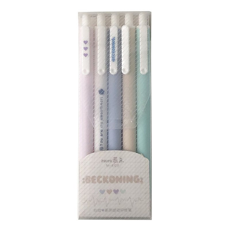 Bút Gel MURA-8128 Beckoning Vỏ Bút Màu Pastel Mực Đen Ngòi 0.5mm