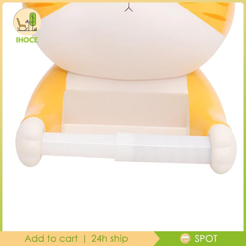 Giá Đỡ Cuộn Khăn Giấy 3D Bằng Nhựa Resin Gắn Tường Hình Mèo Hoạt Hình Vui Nhộn Trang Trí Phòng Tắm / Nhà Bếp