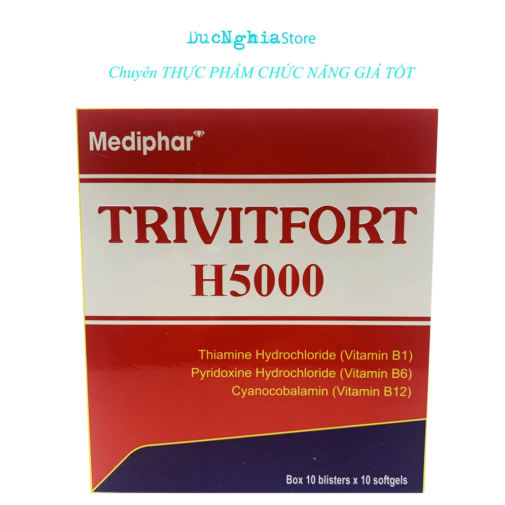 Bổ sung vitamin B1, B6, B12 cho cơ thể TRIVITFORT H5000 – hộp 100 viên