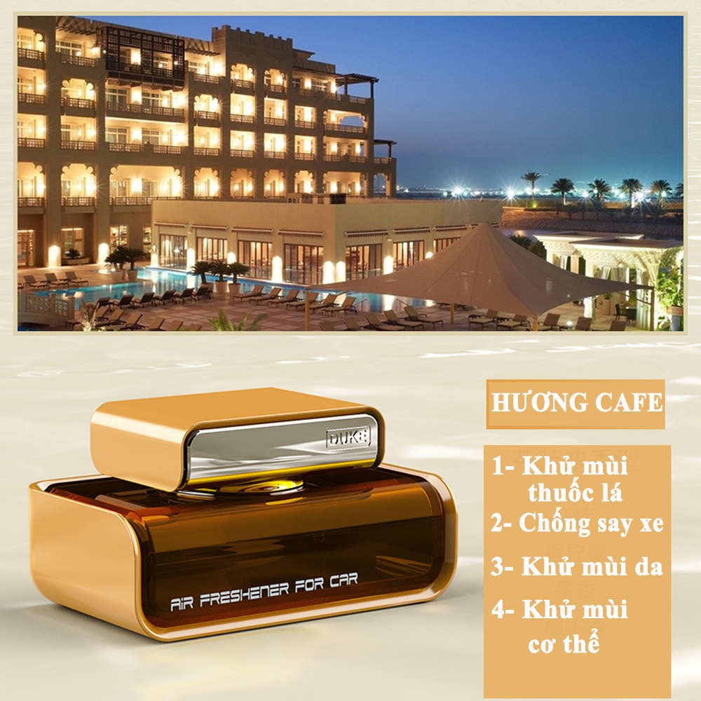 Nước hoa ô tô cao cấp Duke chính hãng chiết xuất 100% thiên nhiên, khử mùi, chống say xe, an toàn sức khoẻ