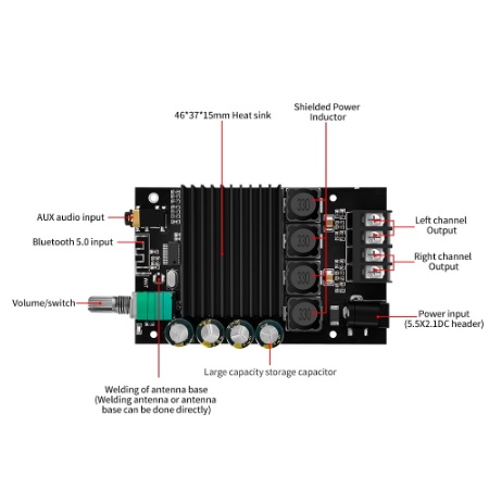 Mạch Khuếch Đại Âm Thanh Bluetooth  YS-XPS 150W * 2