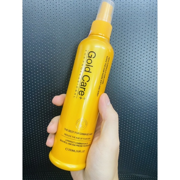 Xịt dưỡng tóc Gold Care siêu phục hồi cho tóc khô rối, yếu