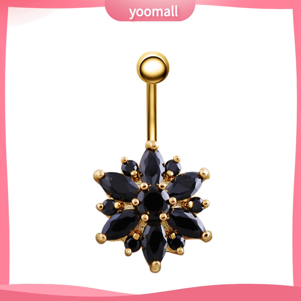 Khuyên Rốn Hình Hoa Đính Đá Thời Trang Cho Nữ