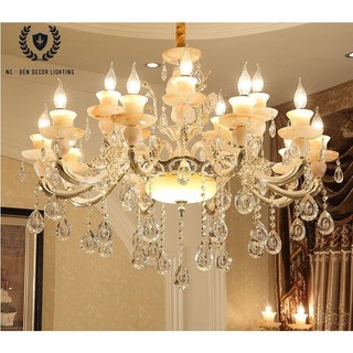 Đèn chùm - đèn trang trí DEMAXIA kiểu dáng phong cách sang trọng kèm bóng led nến sang trọng cao cấp độc đáo