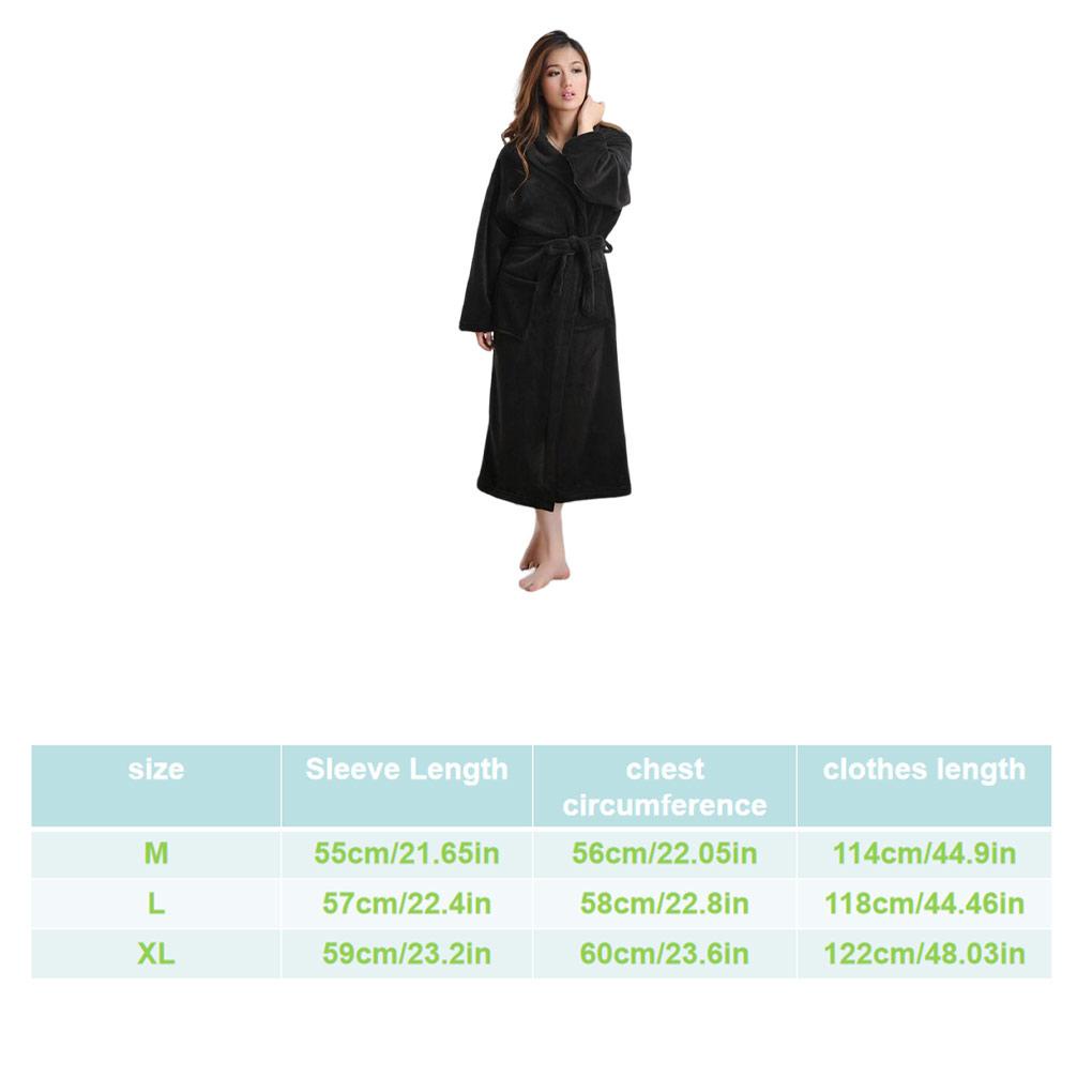 Áo Choàng Ngủ Tay Dài Vải Nhung San Hô Thoáng Khí Màu Sắc Đơn Giản Thời Trang Mùa Đông Cho Nữ