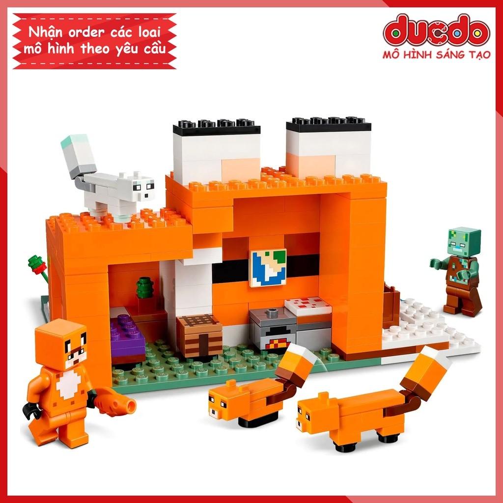 No 1077 Lắp ghép Minecraft Ngôi Nhà Cáo - Đồ chơi Xếp hình Mô hình 21178 BLA LRI TANK 60154