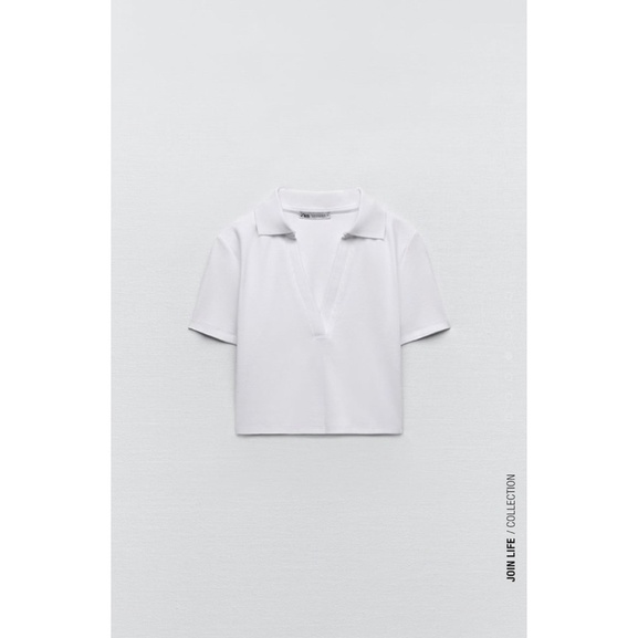 Áo polo croptop Zara Authentic