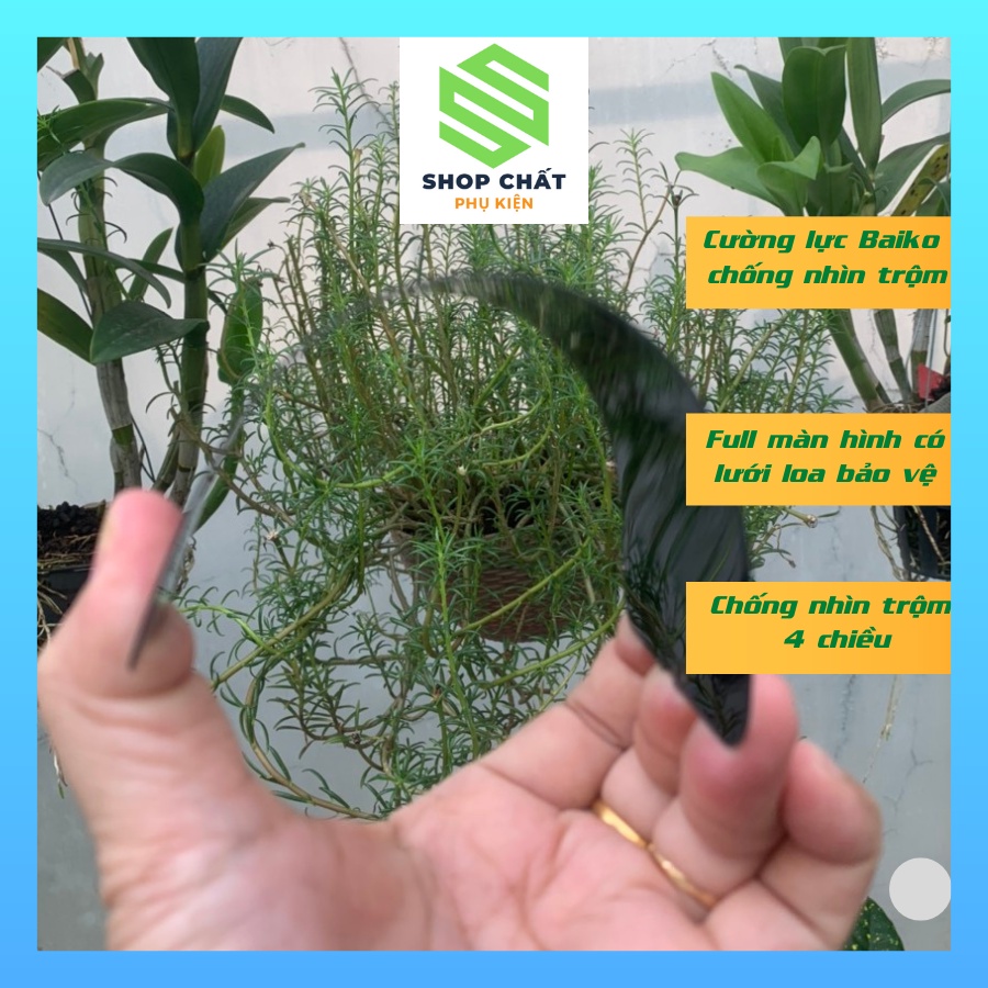 Cường lực chống nhìn trộm baiko, cường lực có lưới loa , phủ nano , viền chống bể, keo tự chạy  PHỤ KIỆN SHOP CHẤT