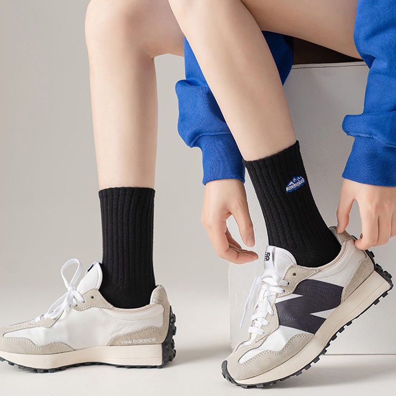 Vớ Cotton Cổ Cao Thoáng Khí Thoải Mái Thời Trang Đường Phố Unisex