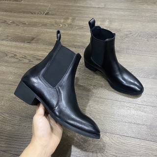 Giày Chelsea boot nam da bò thật đế 4cm tăng chiều cao