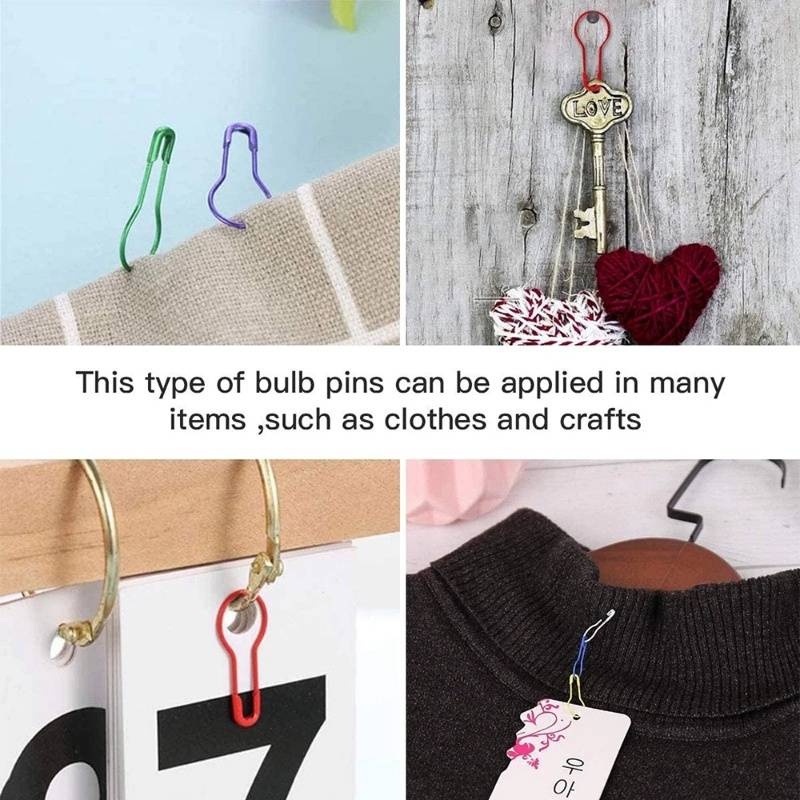 Set 100 Kẹp Giữ Bóng Đèn Mini Hình Quả Lê Nhiều Màu Sắc