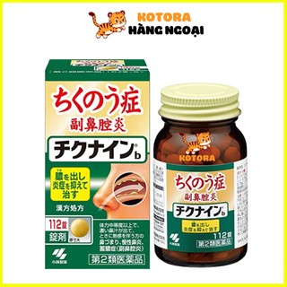 Viên uống hỗ trợ giảm xoang Kobayashi Chikunain 112 viên Nhật Bản giảm các triệu chứng xoang, nghẹt, ngứa mũi