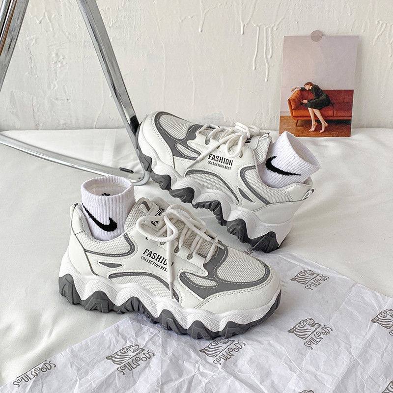 Giày Thể Thao Thoáng Khí Phong Cách Hàn Quốc Thời Trang Xuân Thu Mới Cho Nữ