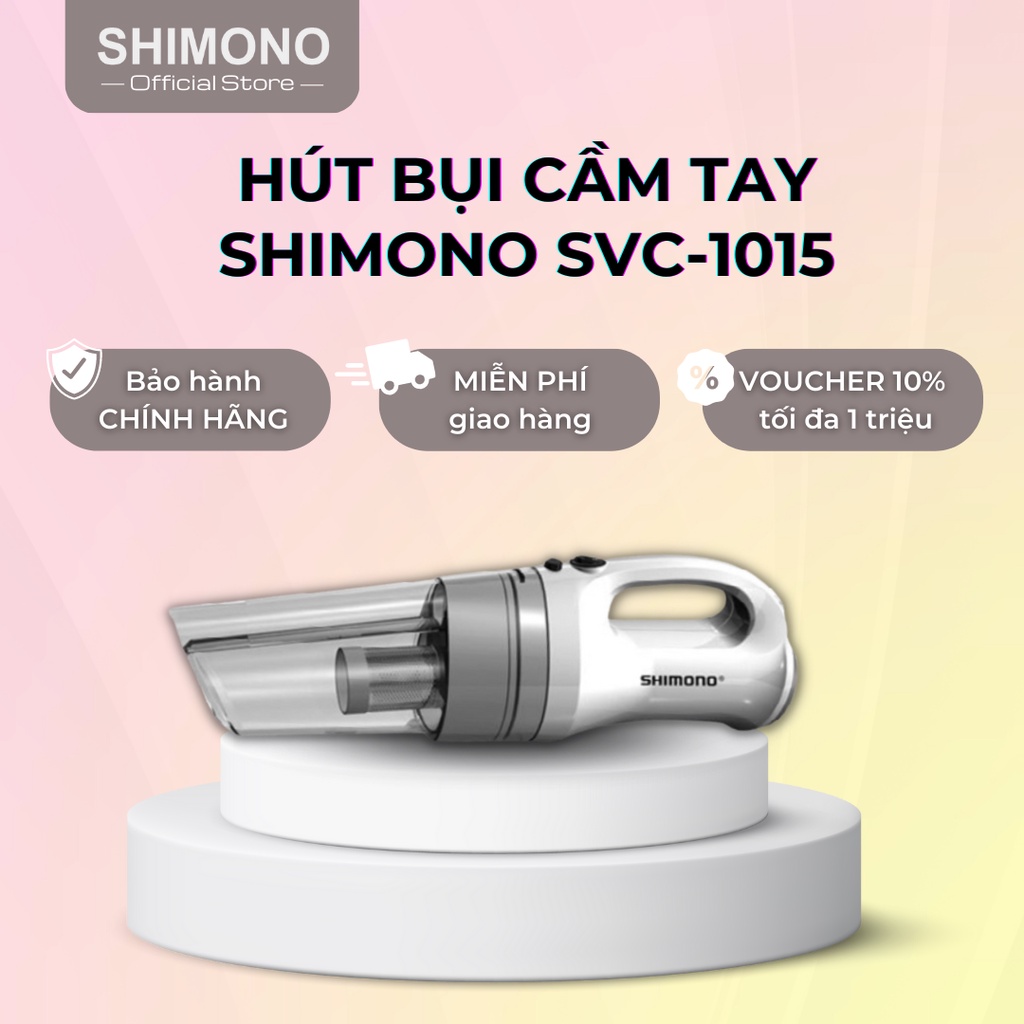 Máy hút bụi cầm tay SHIMONO SVC-1015 - Lực hút 14,500 Pa - Hàng chính hãng