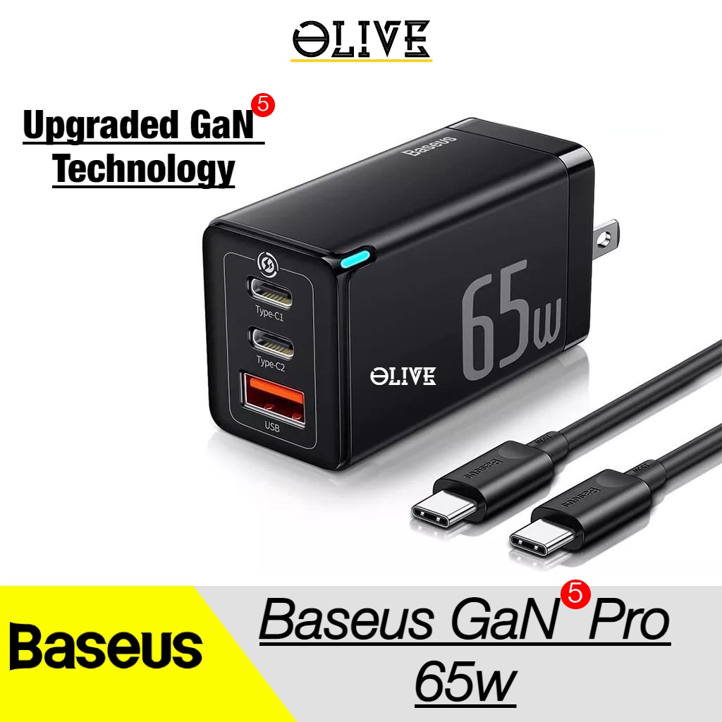 Củ Sạc 65W  Baseus Sạc Cho Laptop Mac