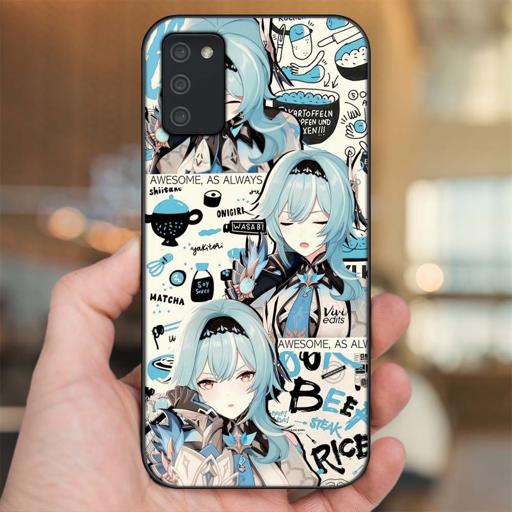 Ốp lưng Samsung A02s viền đen in hình Eula Genshin Impact